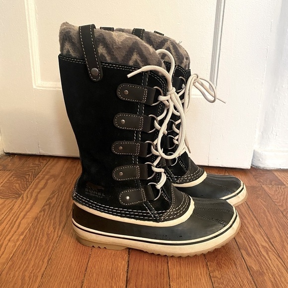 Sorel Joan of Arctic Knit II Chevron Waterproof Boots Size 7 - Picture 1 of 8